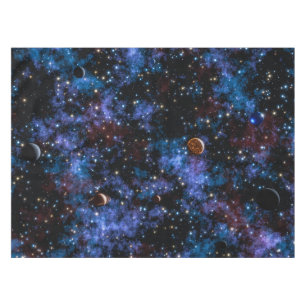 Toalha De Mesa Galáxias, estrelas e planetas coloridas