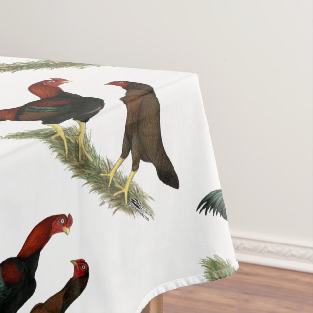 Toalha De Mesa Galinha Aseel Black Red (Posição Original)