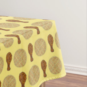 Toalha De Mesa Galinha e Waffles Comida Sul