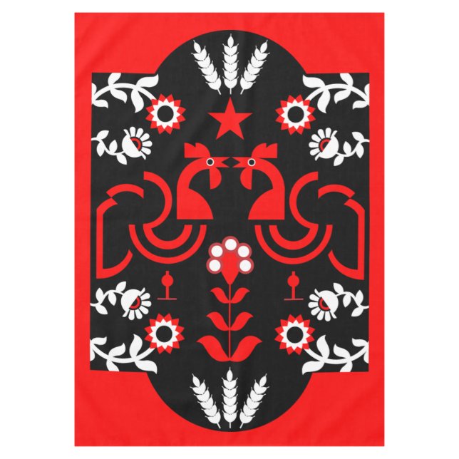 Toalha De Mesa Galo Cockerel Nórdico Escandinavo Art Ta (Frente)