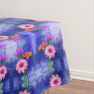 Toalha De Mesa Garganta Gerberas de Três Cores - Desenho Migrado