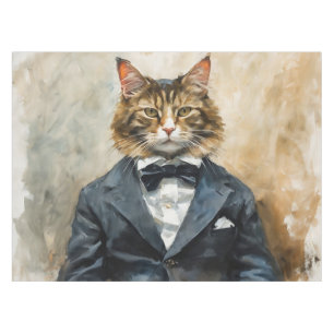 Toalha De Mesa Gato em uma roupa