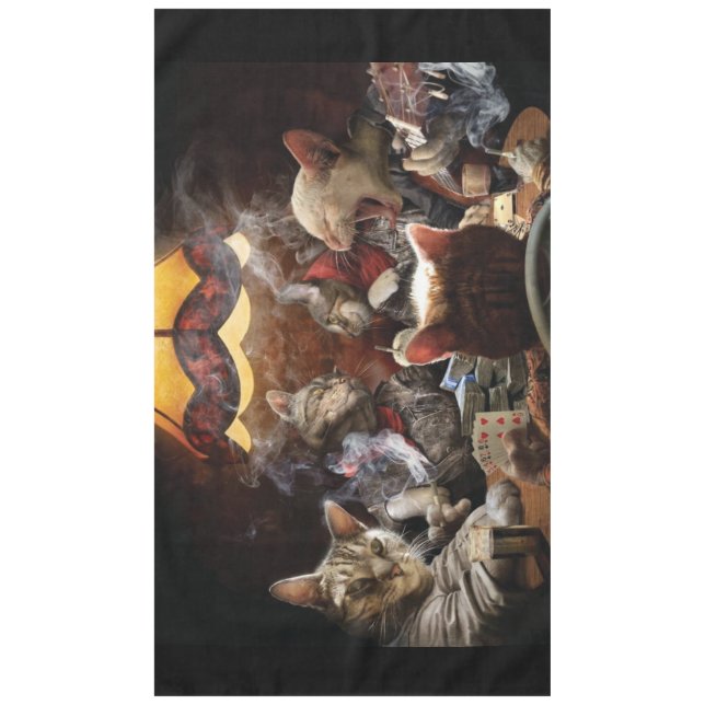 Toalha De Mesa Gatos jogando pôquer (Frente)