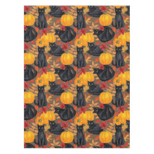 Toalha De Mesa Gatos pretos e abóboras 2