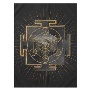 Toalha De Mesa Geometria Sagrada do Cubo Sri Yantra