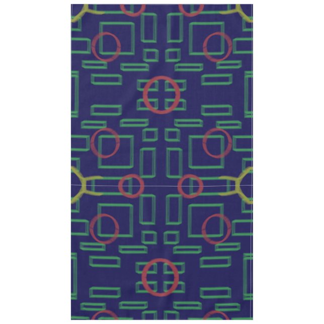Toalha De Mesa Geométrico Azul (Frente)