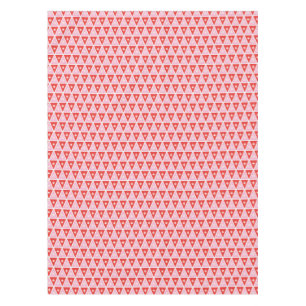 Toalha De Mesa Geométrico de Natal Retroativo Rosa e Vermelho