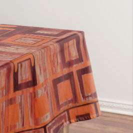 Toalha De Mesa Geométrico Vermelho e Laranja