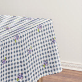 Toalha De Mesa Gingham Azul de Cinza Azul