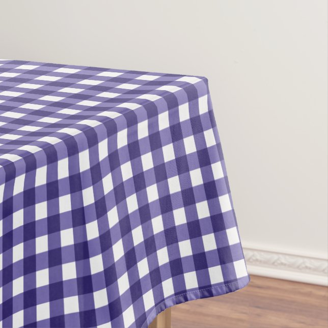 Toalha De Mesa Gingham azul marinho (Posição Original)