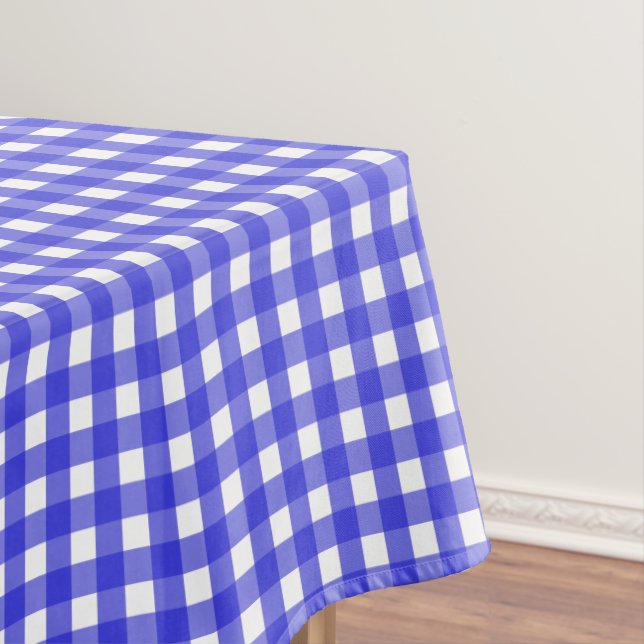 Toalha De Mesa Gingham azul-real (Posição Original)
