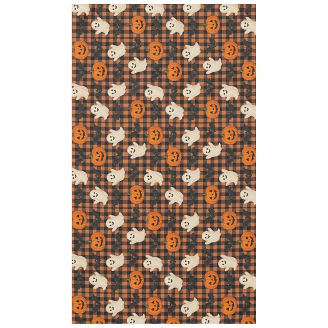 Toalha De Mesa Gingham, morcegos de abóbora-fantasma (Frente)