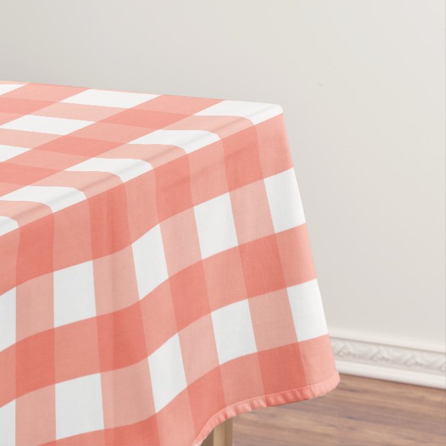 Toalha De Mesa Gingham Rosa (Posição Original)