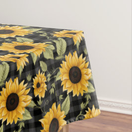 Toalha De Mesa Gingham Sunflower Pattern