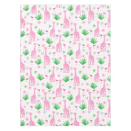 Toalha De Mesa Girafas Clássicas Preppy e Cosmopolitans na Selva 