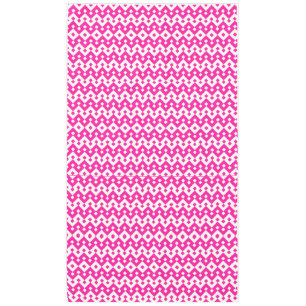 Toalha De Mesa Girlie Candy Pink e White Zigzags Tablecloth
