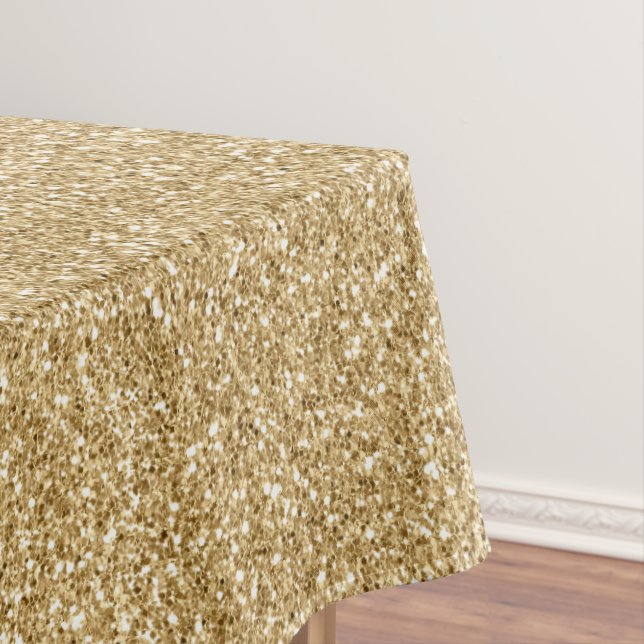 Toalha De Mesa Glam Dourado Glitter Glitz (Posição Original)