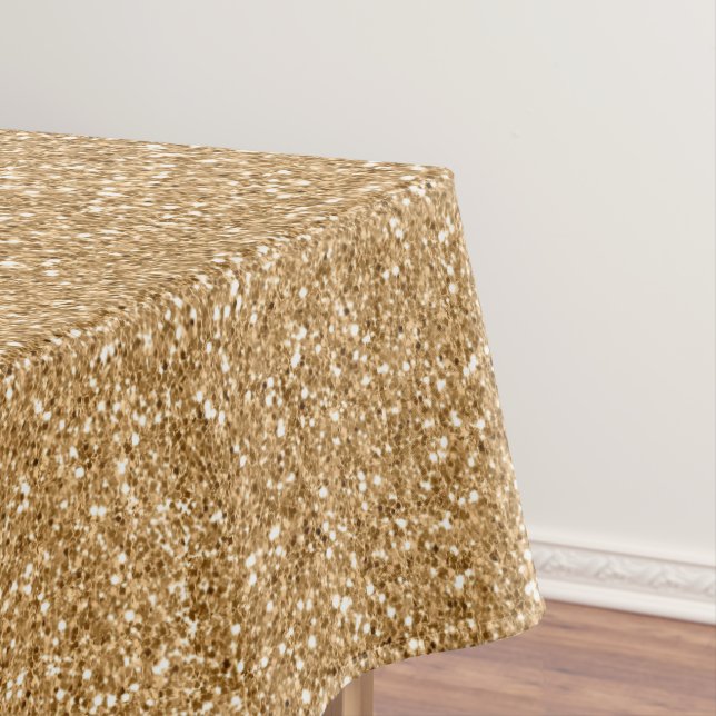 Toalha De Mesa Glitter Glitter Sparkle Dourado (Posição Original)