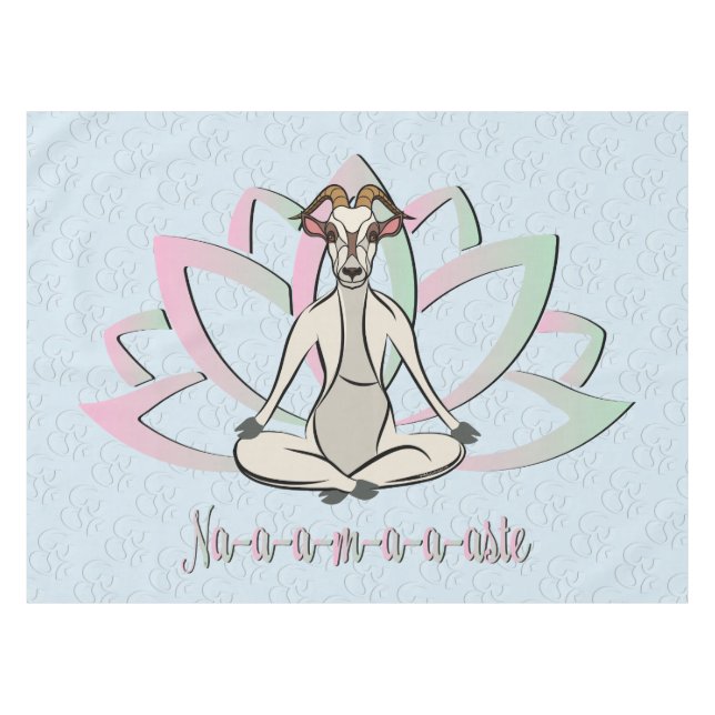 Toalha De Mesa GOAT YOGA | Namaste GetYerGoat™ (Frente (Horizontal))