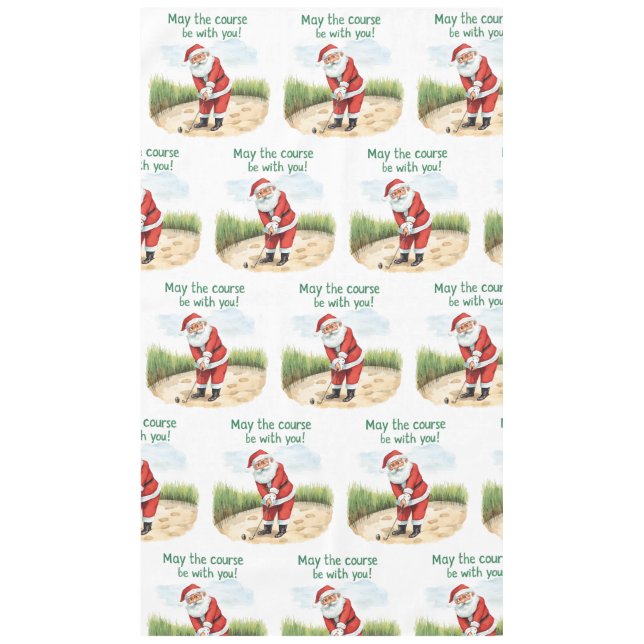 Toalha De Mesa Golf Que o curso esteja com vocês Papais noeis de  (Frente)