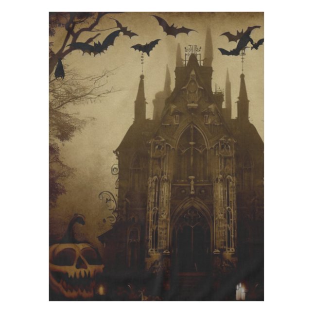 Toalha De Mesa Gótico/Halloween/queda/abóbora (Frente)