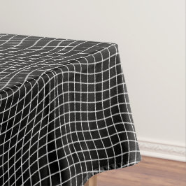 Toalha De Mesa Grade Moderna Distorcida | Geométrico Fluido Minim