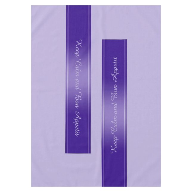 Toalha De Mesa Gradientes Listras Borda Deco violet + texto (Frente)