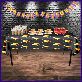 Toalha De Mesa Graduação em Tecnologia Moderna Preta Esbelta