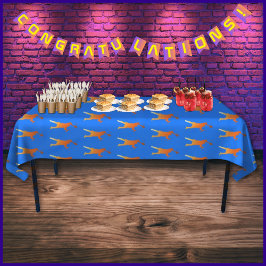 Toalha De Mesa Graduação Técnica Moderna Azul Negrito