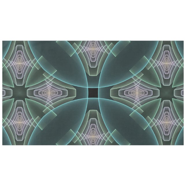Toalha De Mesa Gráfico de Arte Geométrica Teal Moderna (Frente (Horizontal))