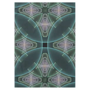 Toalha De Mesa Gráfico de Arte Geométrica Teal Moderna