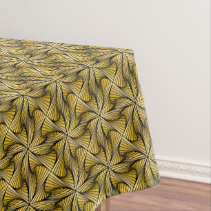 Toalha De Mesa Gráfico Geométrico 3D Espírito Espiral Amarelo