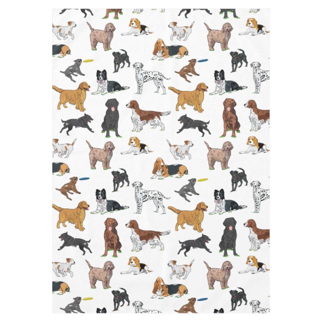 Toalha De Mesa Gráficos de Cães Bonitos Tablecloth (Frente)