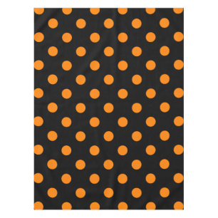 Toalha De Mesa Grandes bolinhas - laranja no preto