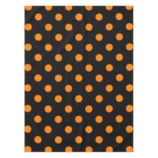 Toalha De Mesa Grandes bolinhas - laranja no preto