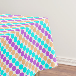 Toalha De Mesa Grandes bolinhas multicoloridas retrógradas aos se