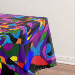 Toalha De Mesa Grandes cores, com padrão de mosaico de grande est