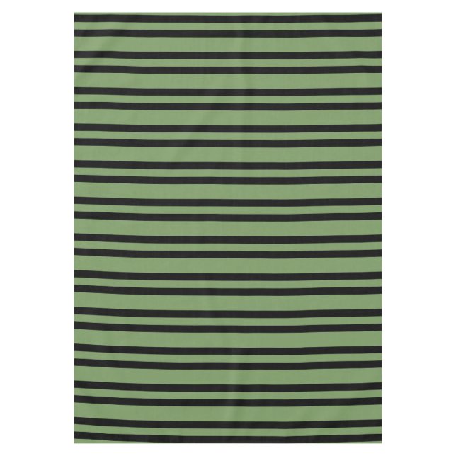 Toalha De Mesa Green Black Stripes Pattern (Frente)