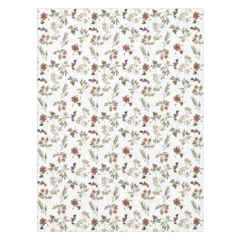 Toalha De Mesa Green Burgundy Wildflower