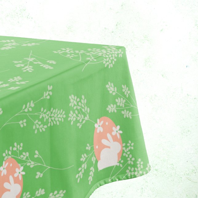 Toalha De Mesa Green Easter Bunny Tablecloth (Green Easter Bunny Tablecloth)