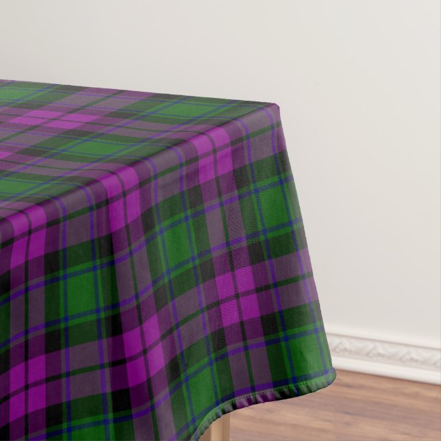 Toalha De Mesa Green Fuchsia Tartan Large Xadrez Scottish Clan (Posição Original)