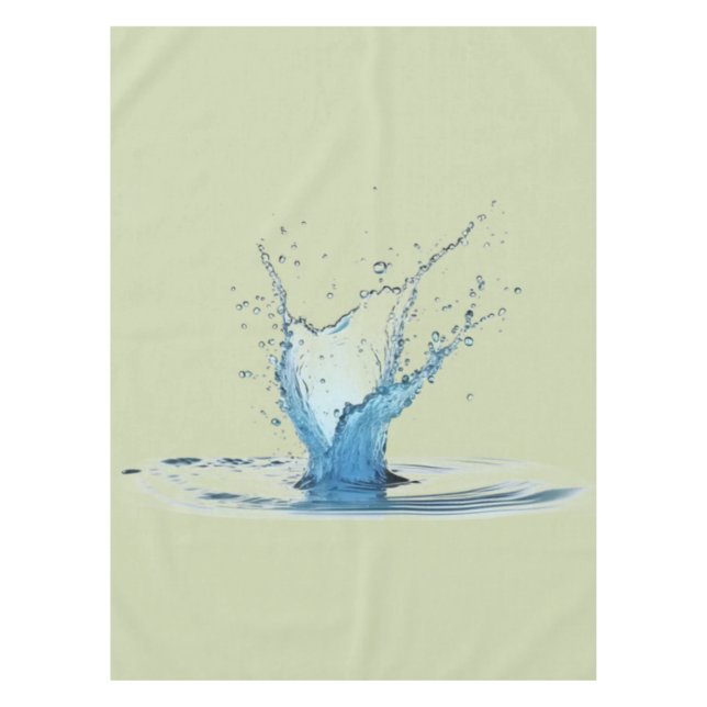 Toalha De Mesa Green Tablecloth with Water Drop Impact (Frente)