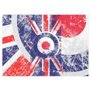 Toalha De Mesa Grunge BRITÂNICO Roundel do alvo de Mods do alvo