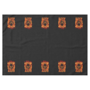 Toalha De Mesa Guerreiro quente espartano de Molon Labe no fogo