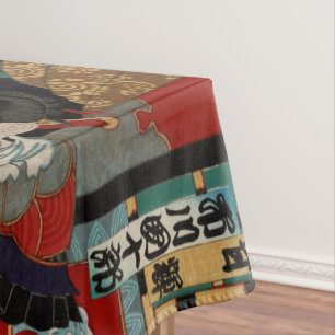 Toalha De Mesa Guerreiros Woodblock do samurai de Kabuki