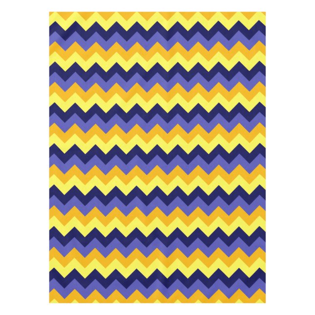 Toalha De Mesa Guias Douradas Amarelas Azul Pequenas (Frente)