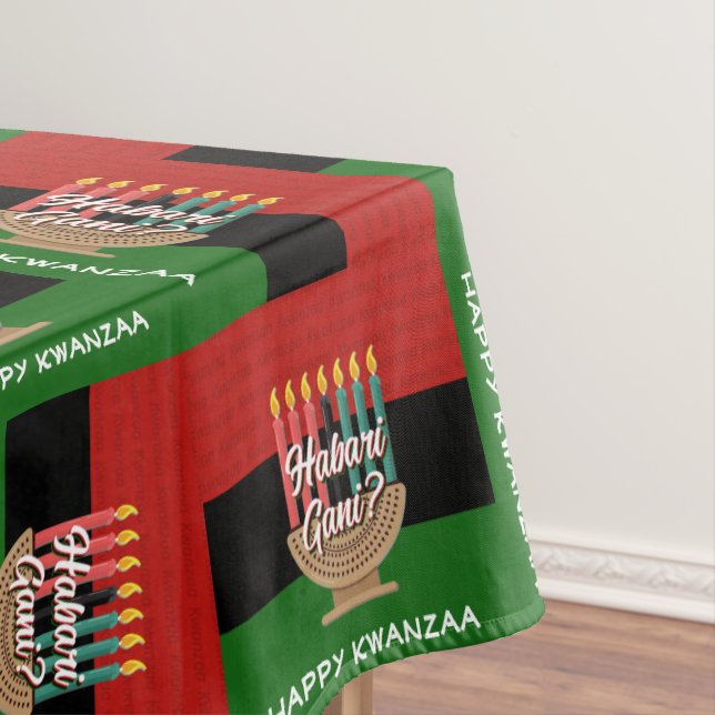 Toalha De Mesa HABARI GANI Kwanzaa personalizado (Posição Original)