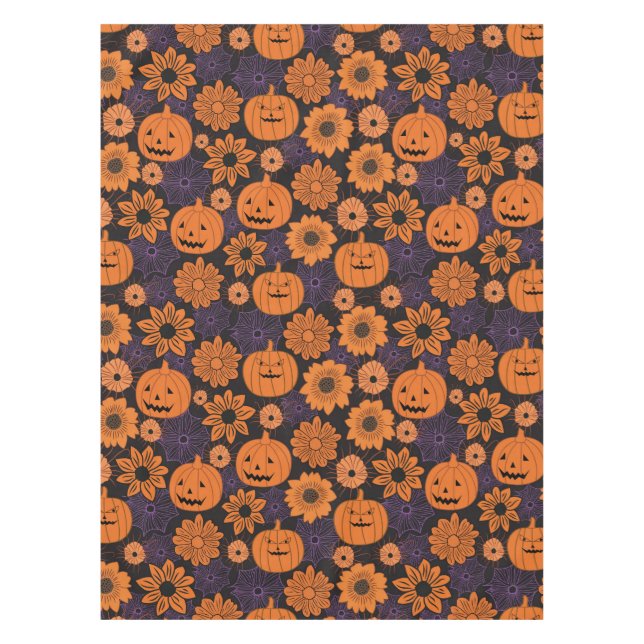 Toalha De Mesa Halloween Floral (Frente)