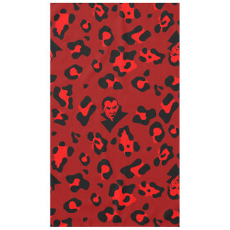 Toalha De Mesa halloween vermelho vampiro estampa de leopardo gót