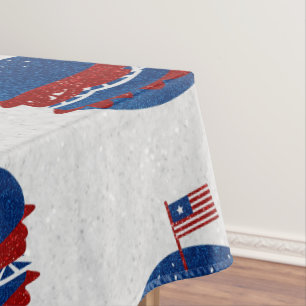 Toalha De Mesa Hambúrguer 4 de julho Glitter